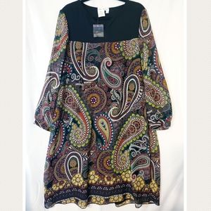 NWOT Ulla Popken Paisley Dress 1x
